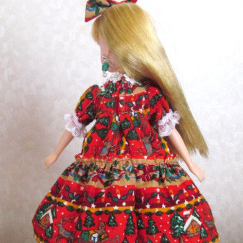 リカちゃんのお洋服＊＊クリスマス＊のワンピース＊りぼん＊ドール服