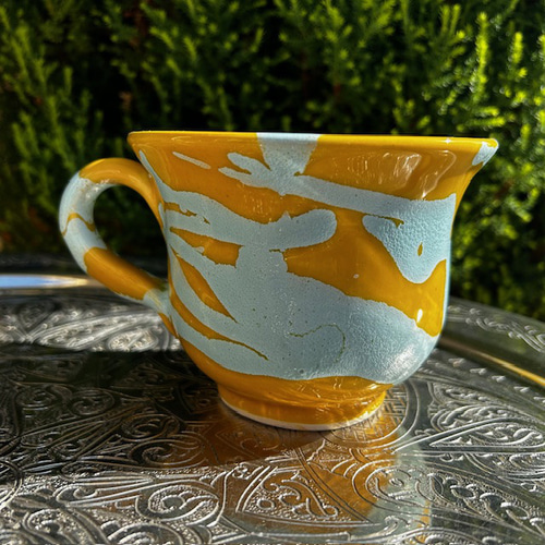 ハネン カラフル陶器 マグカップ ベルの形で可愛い クロシェ CLJT