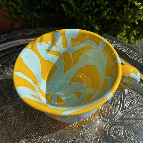 ハネン カラフル陶器 マグカップ ベルの形で可愛い クロシェ CLJT