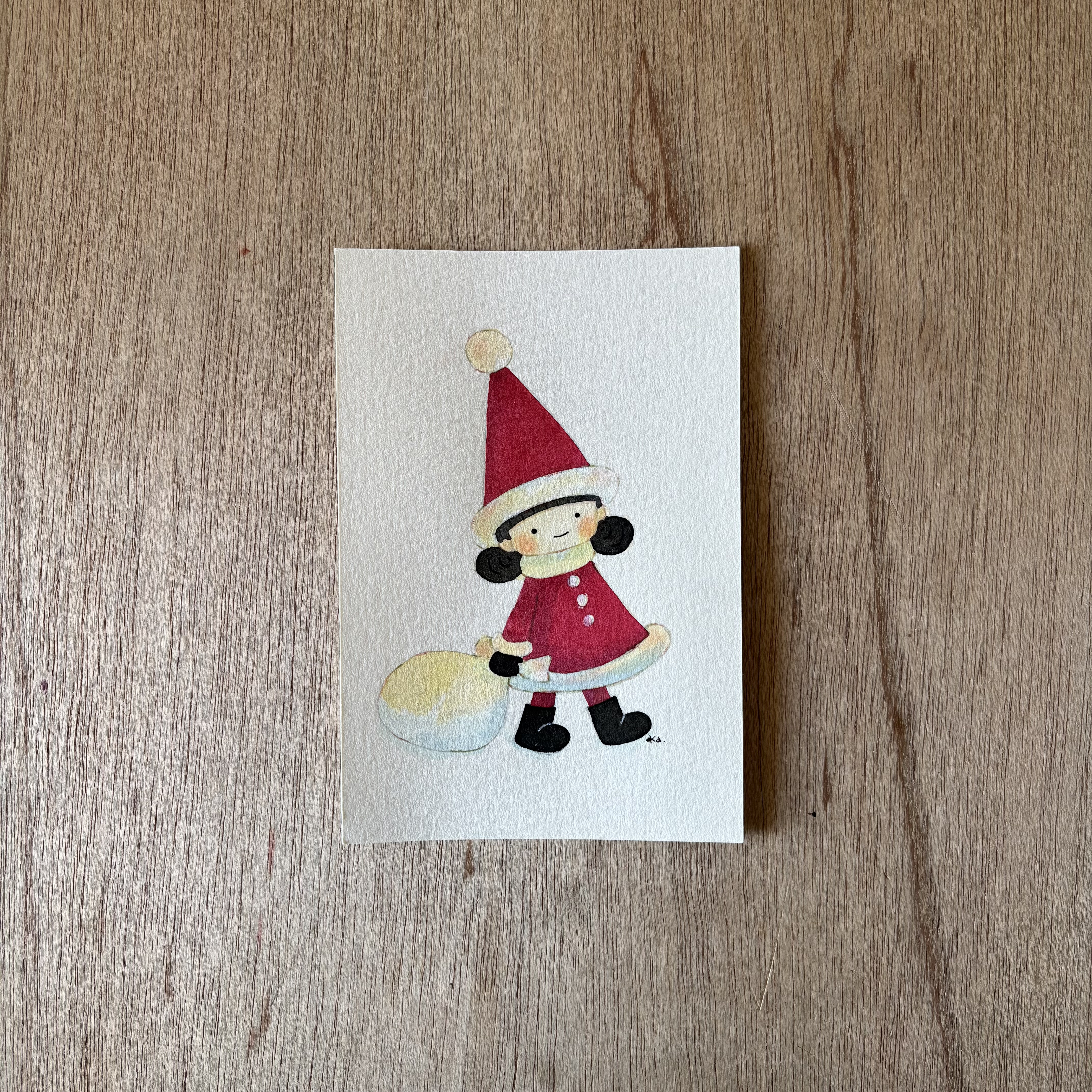 「サンタクロースになれたら」原画　送料無料