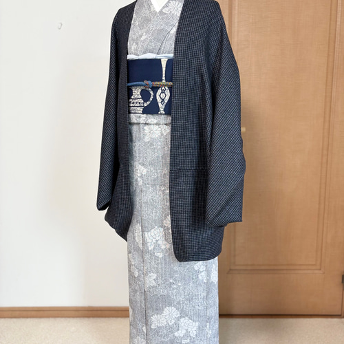 秋冬◇黒 千鳥柄◇モモンガコート◇マーガレットコート◇和装コート