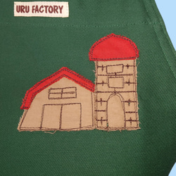 【選べる9色】牧場のひつじのアップリケエプロン｜大きめポケット付き｜丈夫な綿素材｜ギフトにもおすすめ 6枚目の画像