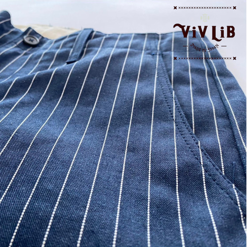 チノフィットストライプデニムパンツ〈定番ライン