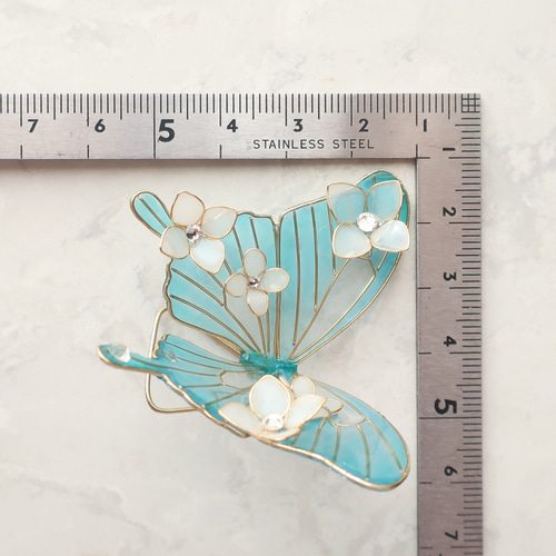 花飾り翡翠アゲハ蝶のインテリアオブジェ/置物/ピック その他置物 Bird