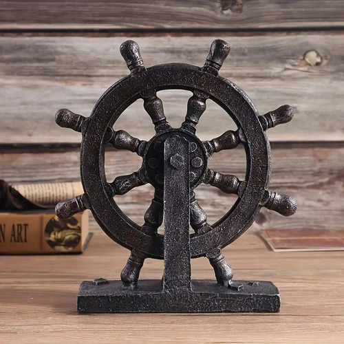 オブジェ 素朴 樹脂製 船 舵輪 舵 置物 ディスプレイ インテリア