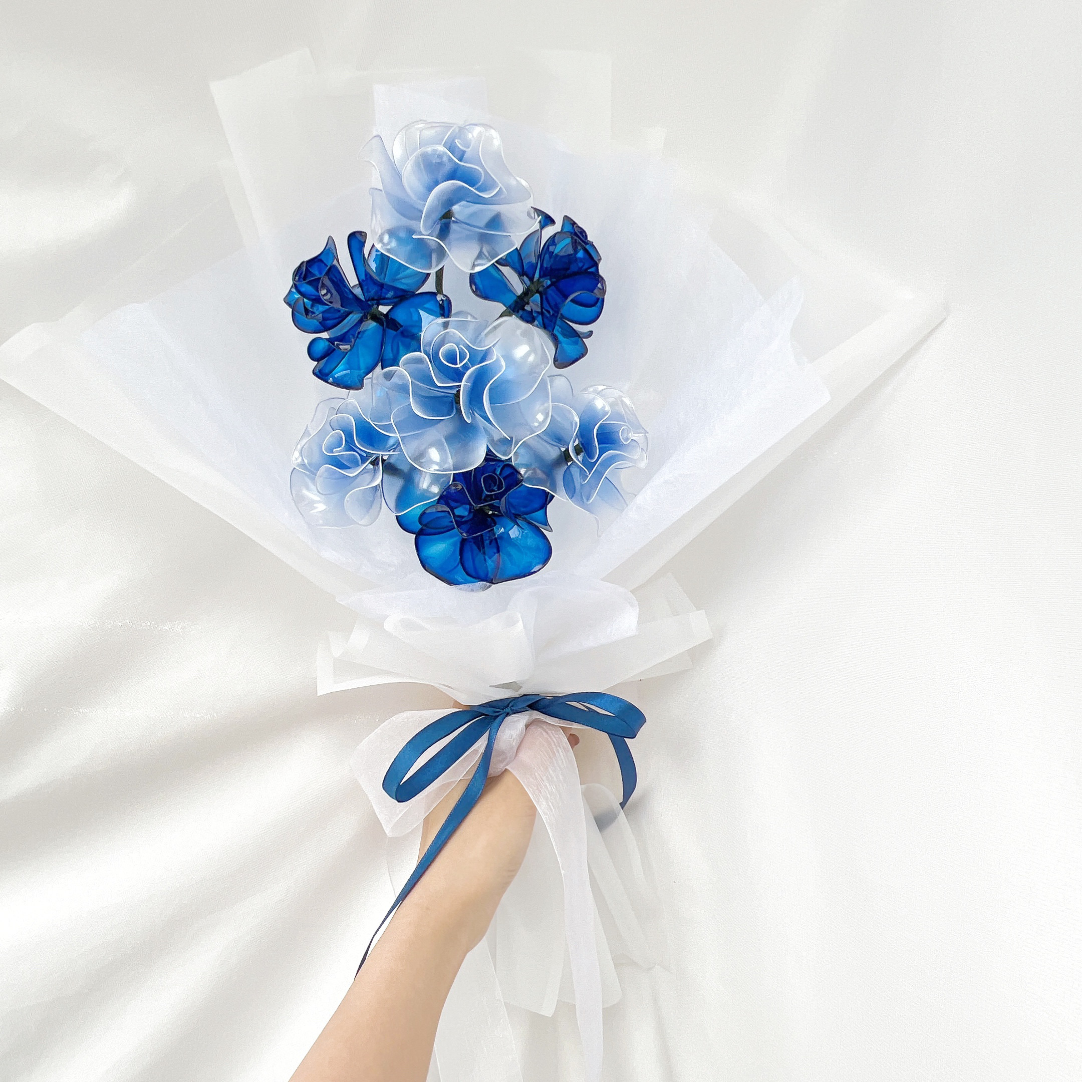【お得なブーケ】青薔薇MIXのブーケ ７本セット　b2015