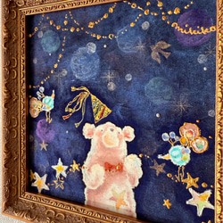 原画・アオイロノヨル（額装）受注制作 3枚目の画像
