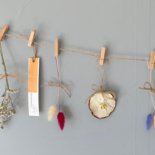 Bloom & Fruit Garland ～花とフルーツのナチュラル-ガーランド」送料