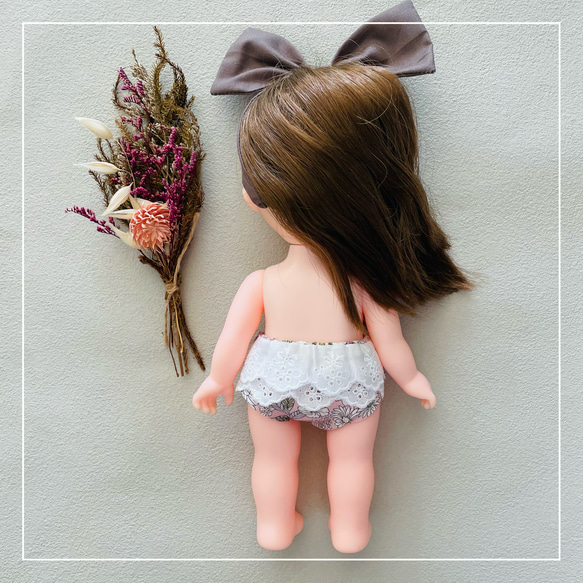 【ソランちゃん 服  レミンちゃん 服 メルちゃん 服】ボタニカルフラワー　ワンピース 3枚目の画像