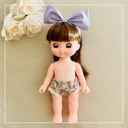 【ソランちゃん 服  レミンちゃん 服 メルちゃん 服】リバティ　ムーン・モス　ワンピース 2枚目の画像