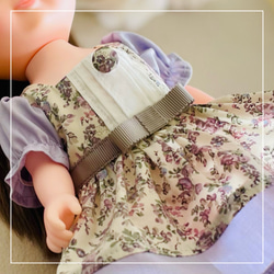 【ソランちゃん 服  レミンちゃん 服 メルちゃん 服】リバティ　ムーン・モス　ワンピース 3枚目の画像