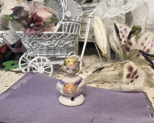 ミニミニハーフドールのピンクッション・キットE(パープル) キット A-C