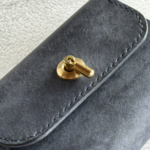 【受注制作】オコシ金具の三つ折り財布　Rondine イタリアンレザー 受注制作】オコシ金具の三つ折り財布 Rondine イタリアンレザー 受注