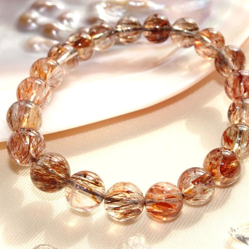 ゲーサイトマイカインクォーツ 天然石ブレスレット 稀少石