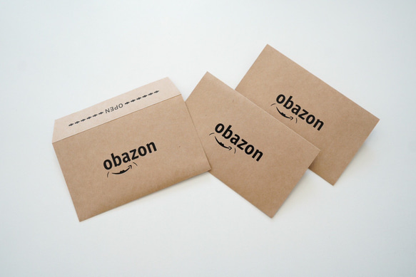 おもしろぽち袋 ◯◯azon封筒風【obazon】ぽち袋 3枚セット ぽち