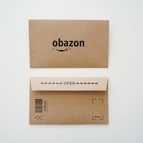 おもしろぽち袋 ◯◯azon封筒風【obazon】ぽち袋 3枚セット ぽち おもしろぽち袋 ◯◯azon封筒風【obazon】ぽち袋 3枚セット ぽち