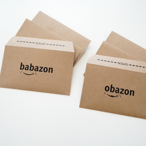おもしろぽち袋 ◯◯azon封筒風【obazon】ぽち袋 3枚セット ぽち