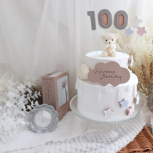 フルオーダー クレイケーキ 推しケーキ 推しカラー 100日 ペット