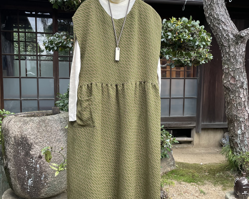 着物リメイク フレンチスリーブのフレアワンピース hq720.jpg?sqp=-