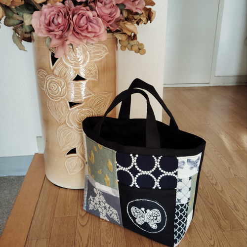 ミナペルホネン ハンドメイド 巾着付き トートバッグ ショルダーベルト バッグ 327b73a5488037f38f453c69c4bbc1