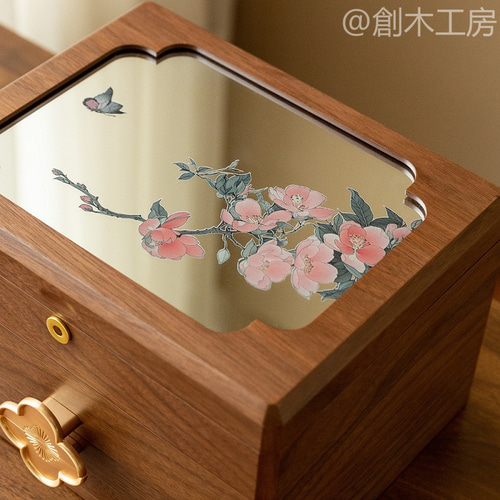 鏡中に舞う蝶 ジュエリーボックス アクセサリー収納 小物入れケース
