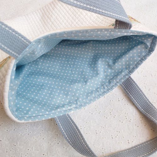 インド刺繍リボン ヌビキルト ミニトートバッグ トートバッグ sewing