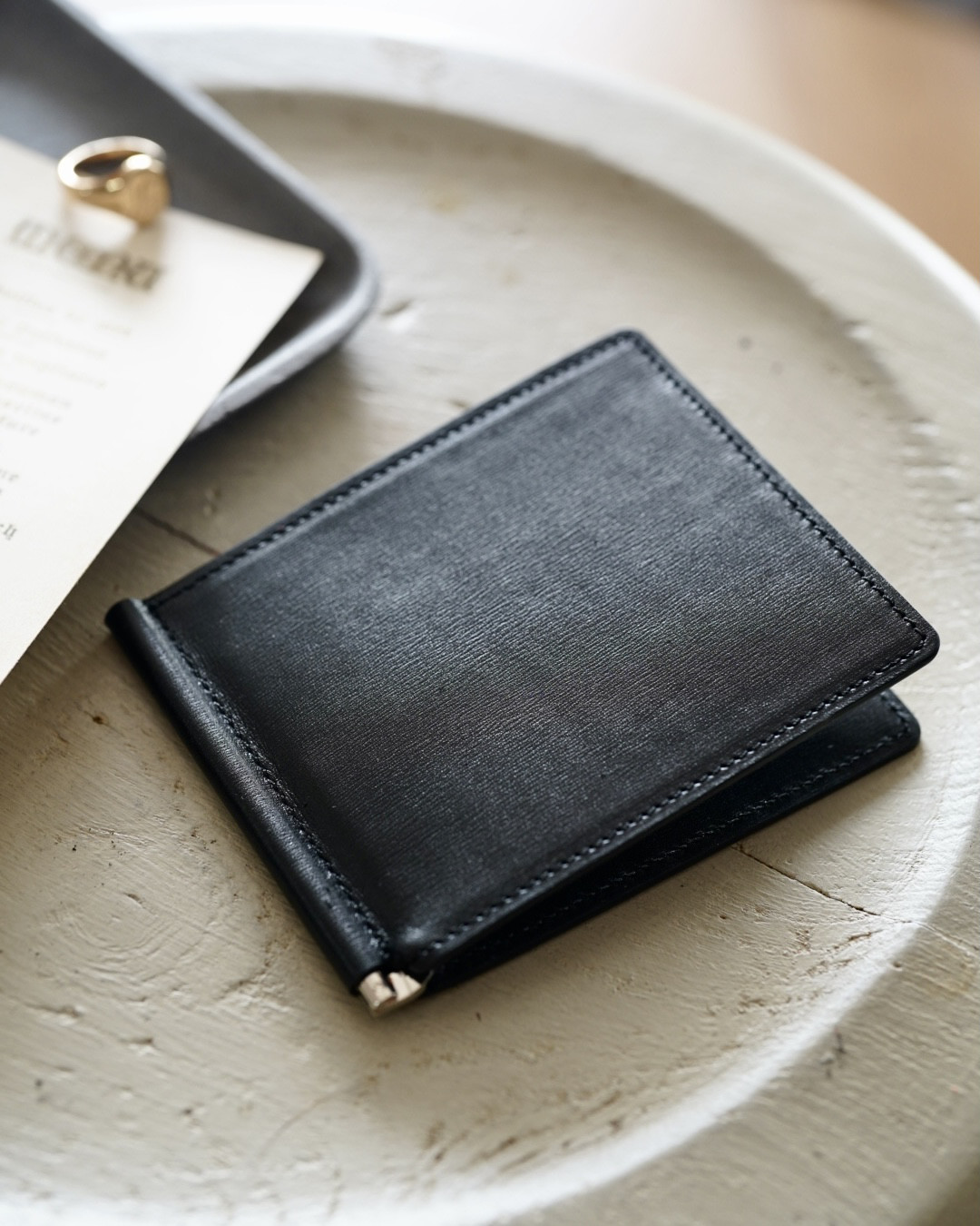 【 在庫あり 】ボックスカーフのマネークリップ