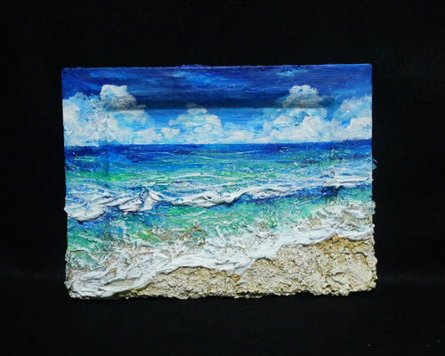 油絵 油彩 油彩画 絵 絵画 【真夏の海】 油絵 油彩 油彩画 絵 絵画 【月の海】 絵画 HR 通販 14461563