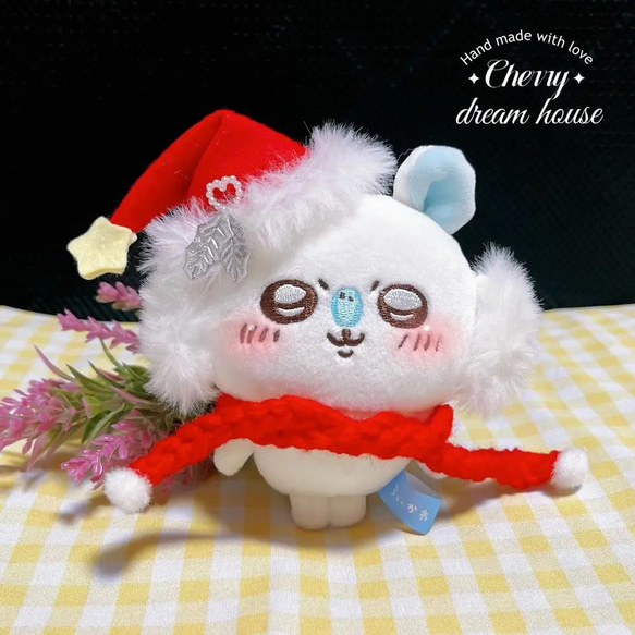 【絶品】 ぬい服 10cm クリスマス サンタクロース マフラー ちいかわ その他