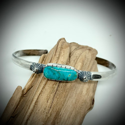 ブロークンアロー ターコイズ シルバー バングル ブレスレット