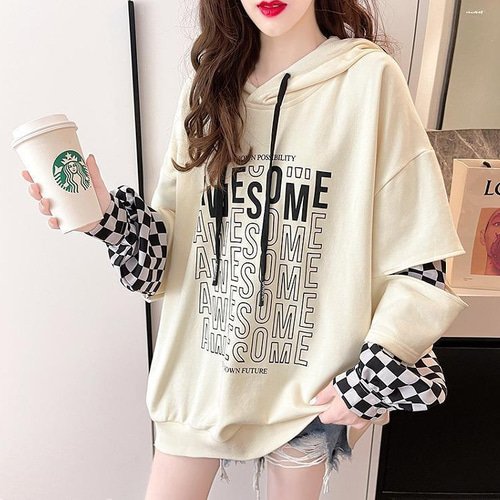 新品♡　HYDE 羽根パーカー　Sサイズ 大きいサイズ レディース 秋 冬 パーカー トップス 重ね着風