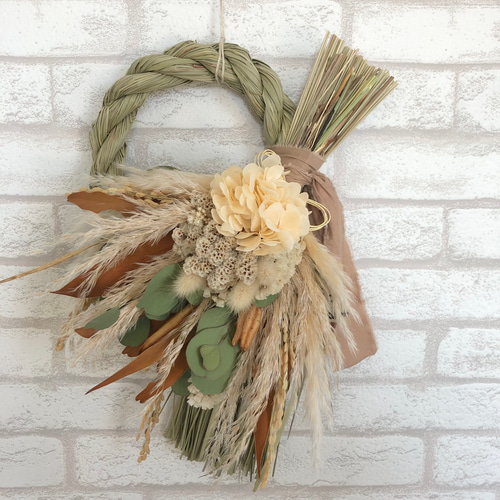 3 しめ縄 正月飾り 注蓮飾り 松飾りドライフラワー プリザーブド クリスマス 3 しめ縄 正月飾り 注蓮飾り 松飾りドライフラワー プリザーブド