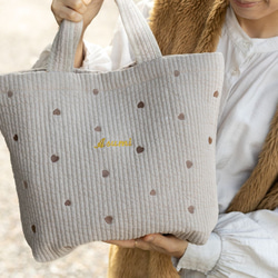オトナ可愛い♡ヌビキルトフリルバッグ トートバッグ いちはな