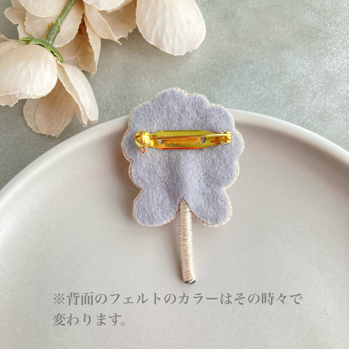 まろやかカラー》お花刺繍ブローチ ブローチ myou 通販 18619141