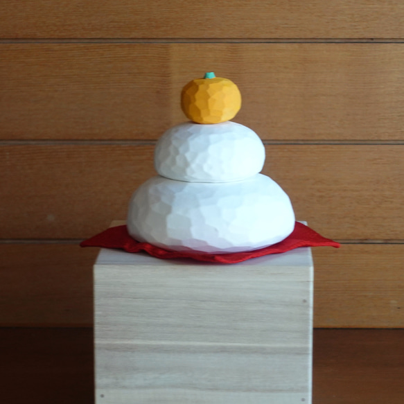 奈良一刀彫 鏡餅 中 鏡餅 satsuki studio 通販 18619195｜Creema(クリーマ)