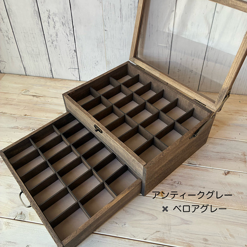 受注制作】標本箱風ケース 鉱物ケース コレクションケース