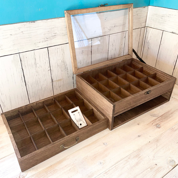 鉱石標本セット(木箱蓋無し)