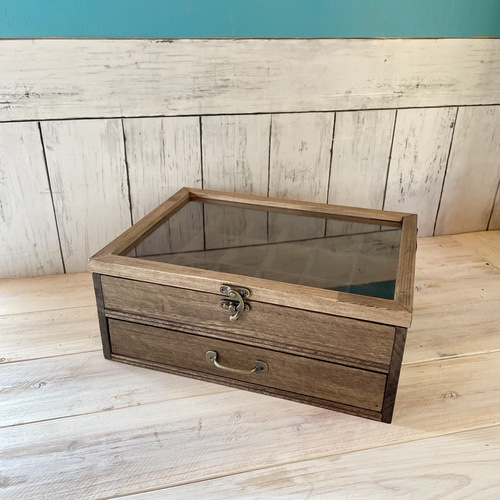 受注制作】標本箱風ケース 鉱物ケース コレクションケース