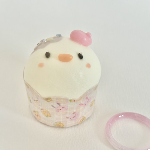 置物】ひよこ フェイクスイーツ 動物のミニカップケーキ ※オリジナル