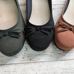 在庫限りの大特価!!!　☔晴雨兼用☀・撥水スエード・バレエシューズ　 6枚目の画像