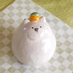 ニャンコの鏡餅風置物 4枚目の画像