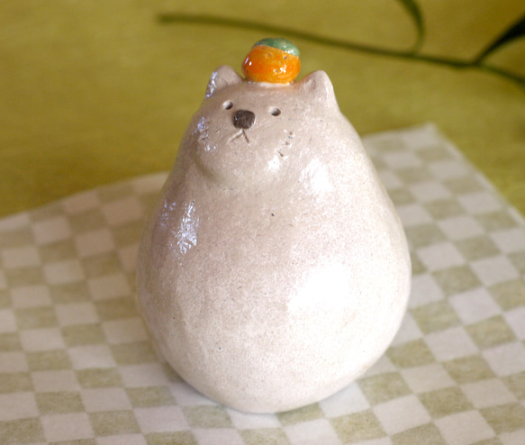 ニャンコの鏡餅風置物 6枚目の画像