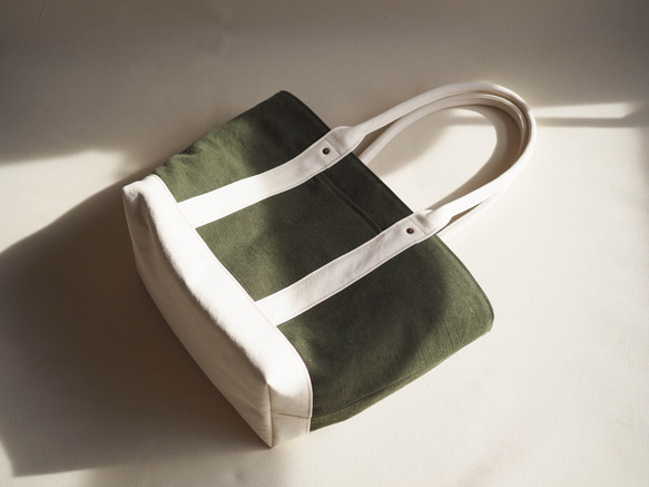 ＊受注制作＊色合わせお好み　しかくトート carre(カレ) 6枚目の画像