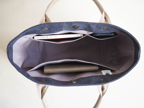 ＊受注制作＊色合わせお好み　しかくトート carre(カレ) 4枚目の画像