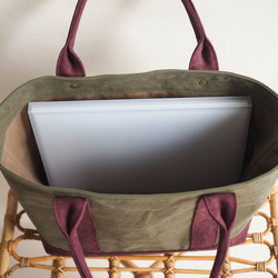 ＊受注制作＊色合わせお好み　しかくトート carre(カレ) 10枚目の画像