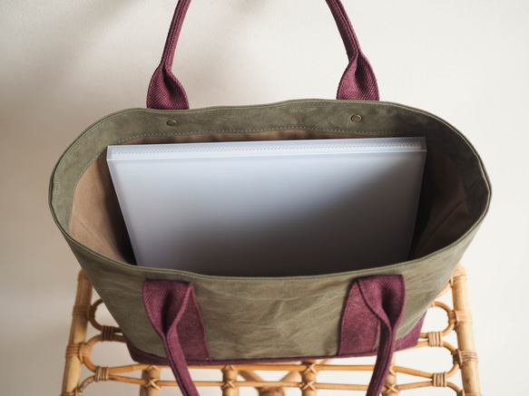 ＊受注制作＊色合わせお好み　しかくトート carre(カレ) 10枚目の画像