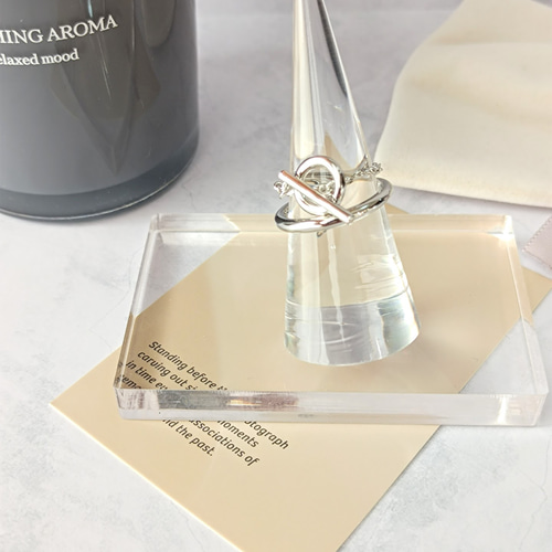 ８月末迄　気まぐれお値下げ中♡　Yoshinob チェーンリング 限定デザイン GJAR0316__TP ジュエルモザイク ピンクカラー チェーンリング｜リング