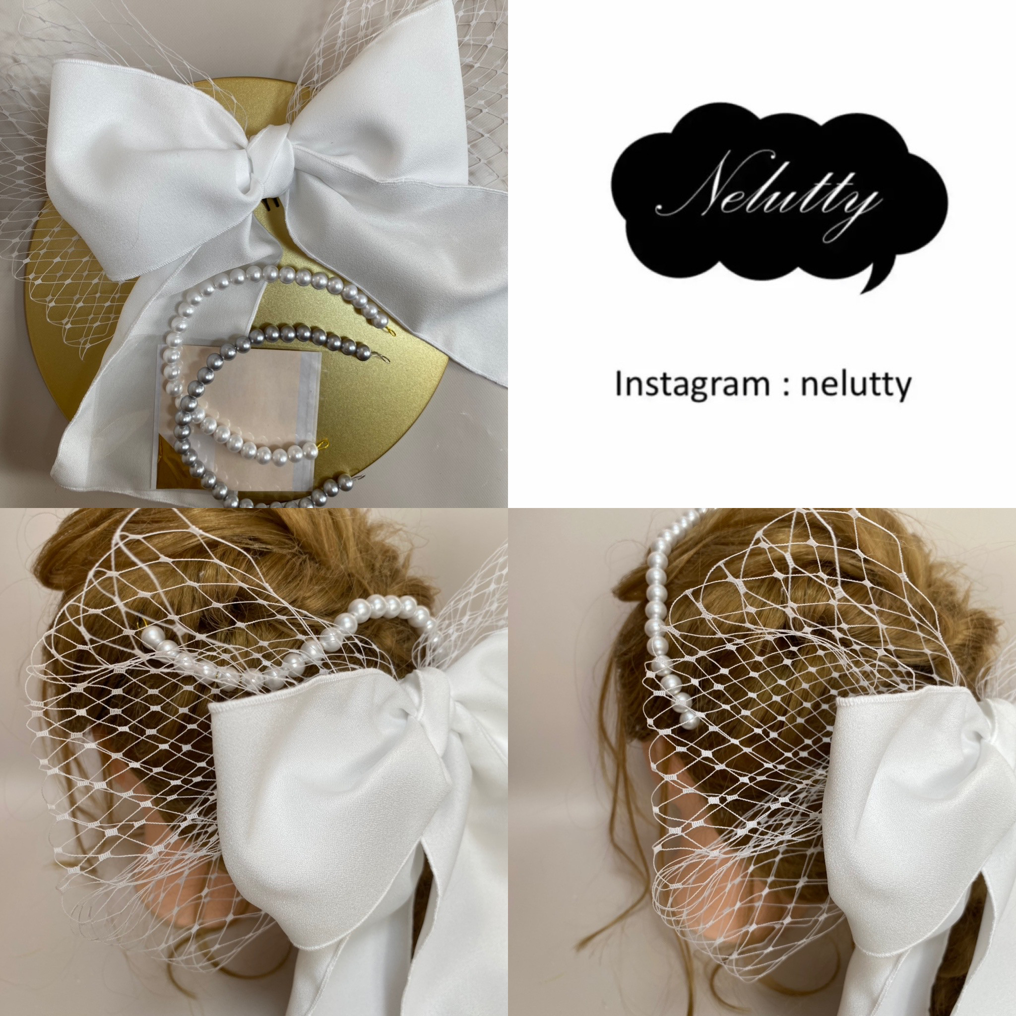 [色ご相談可能]ビッグ網チュール　　ビッグリボン