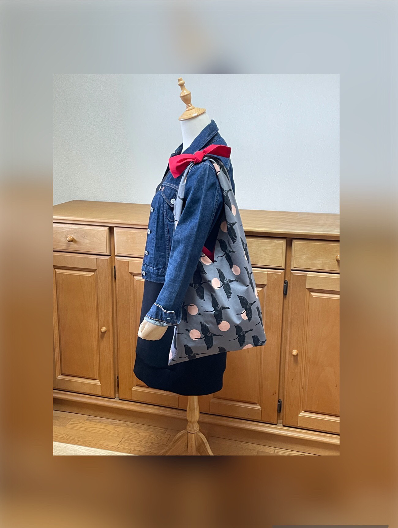 あずま袋　musubino bag  鶴