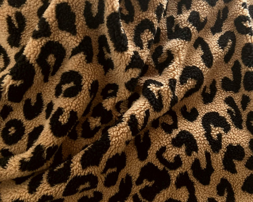 ラビットボア、ヒョウ柄レース、テイペット、ハンドメイド ラビットボア、ヒョウ柄レース、テイペット、ハンドメイド アニマル柄